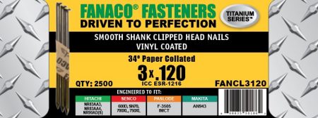 Nail, 3" X .120 Paper Stick Smooth 2.5M