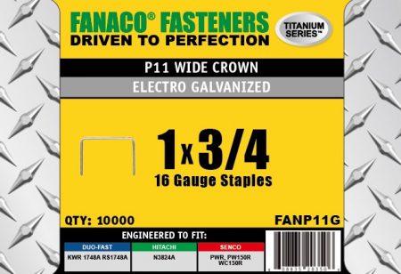 Staple, 1" x 3/4" Electro Galvanized 10M